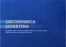 Novi broj časopisa Oeconomica Jadertina Vol. 15 No. 1